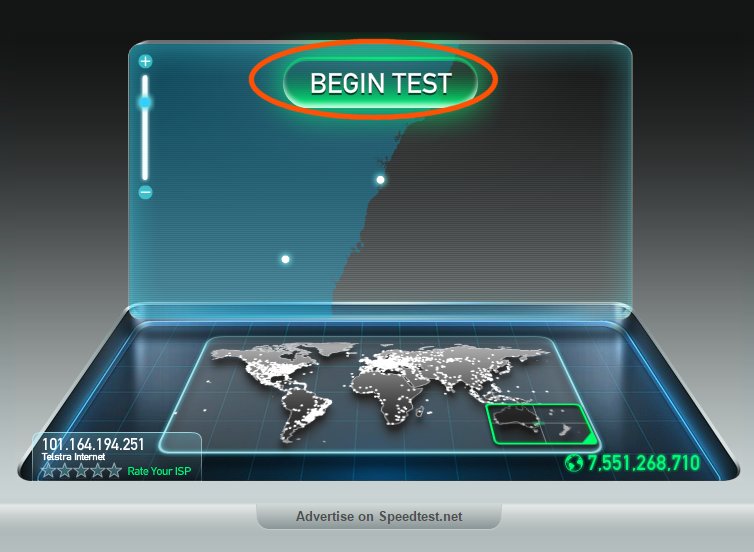 internet connectivity speed test