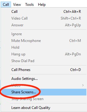 why is my skype screen share not working